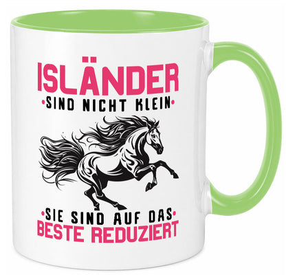 Isländer sind nicht klein | auf das beste Reduziert Pferd Geschenk Humor Tasse