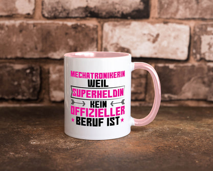 Superheldin Mechatronikerin | KFZ Werkstatt Geschenkidee Humor Tasse