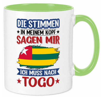 Togo | Urlaub Stimmen in meinem Kopf Traumland Humor Geschenkidee Tasse
