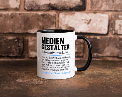 Mediengestalter | Beruf Medien Humor v2 Arbeit Kollegen Büro Geschenkidee Tasse