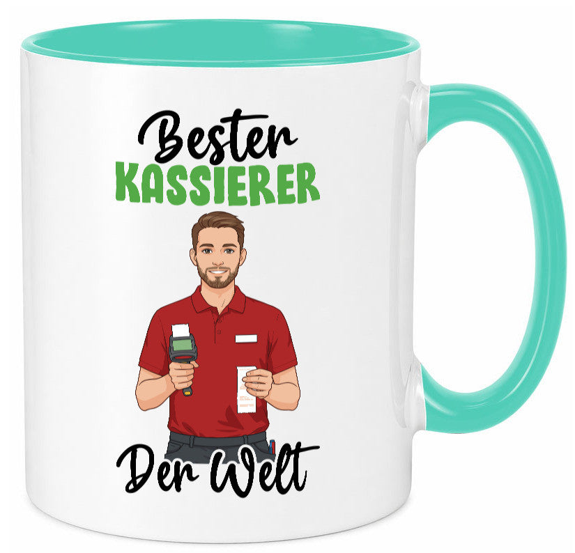 Bester Kassierer v2 Geschenkidee Humor Tasse