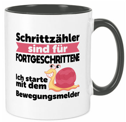 Schrittzähler Fortgeschrittene, Bewegungsmelder | Schnecke Geschenk Humor