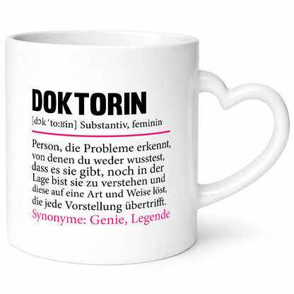 Doktorin | Spruch lustig Doktorand Doktortitel Humor Geschenkidee Geschenk Tasse