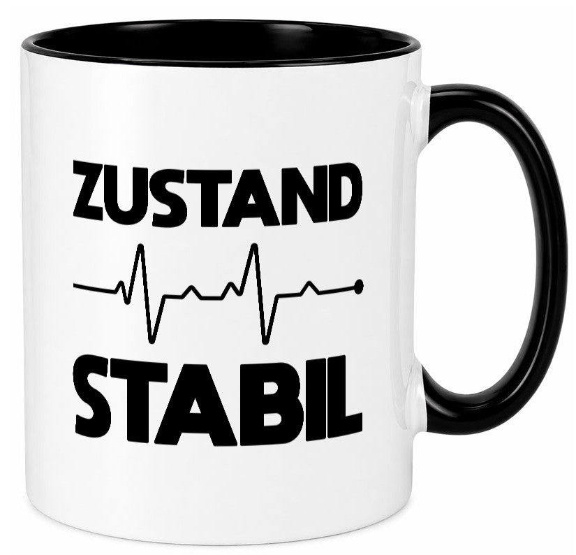 Zustand Stabil | Herzschlag Heartbeat lustiger Spruch Geschenk Humor
