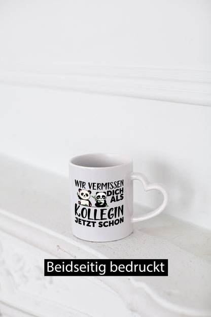 Kollegin Abschiedsgeschenk | Büro Tasse Pandas Humor Arbeit Kollegen