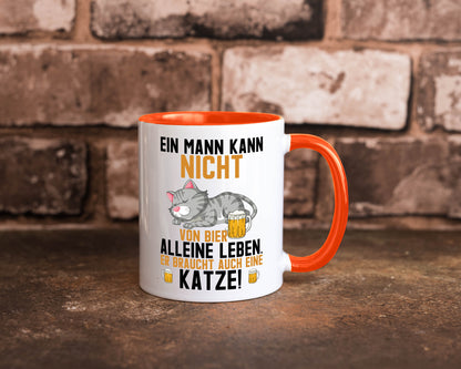 Von Bier leben | Mann braucht eine Katze Katzenliebhaber Geschenk Tierliebhaber