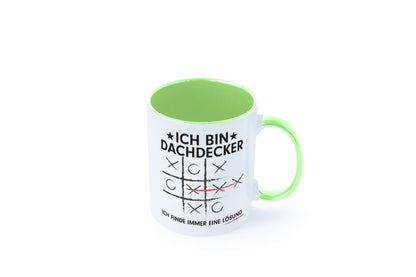 Lösung finden: Dachdecker | Dachbau Hausbau v2 Geschenkidee Humor Tasse