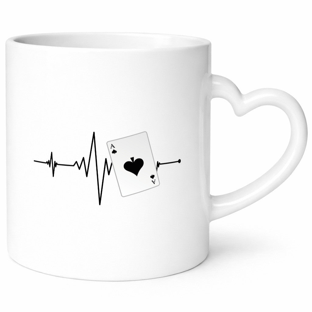 Karten Herzschlag | Poker Karte Pik Ass Spieler Humor Geschenkidee Tasse