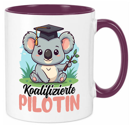 Koalifizierte Pilotin | Definition Piloten lustig Humor Geschenkidee Geschenk