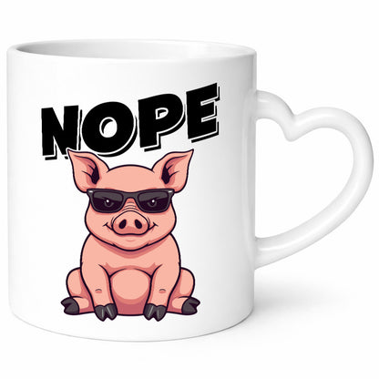 Nope | Schwein Kein bock lustig Humor Geschenkidee Geschenk Tasse