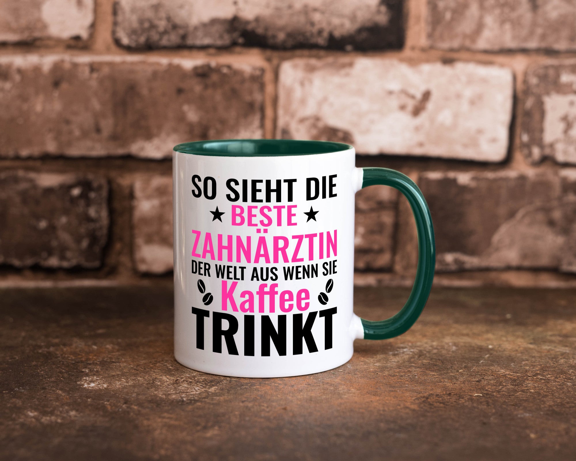 Kaffee trinkt: Zahnärztin | Zahnmedizin Beruf Geschenk Arbeit Kollegen Büro