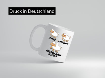 Schaf - Unschaf gestochen | Schafe lustig Humor Geschenkidee Geschenk Tasse