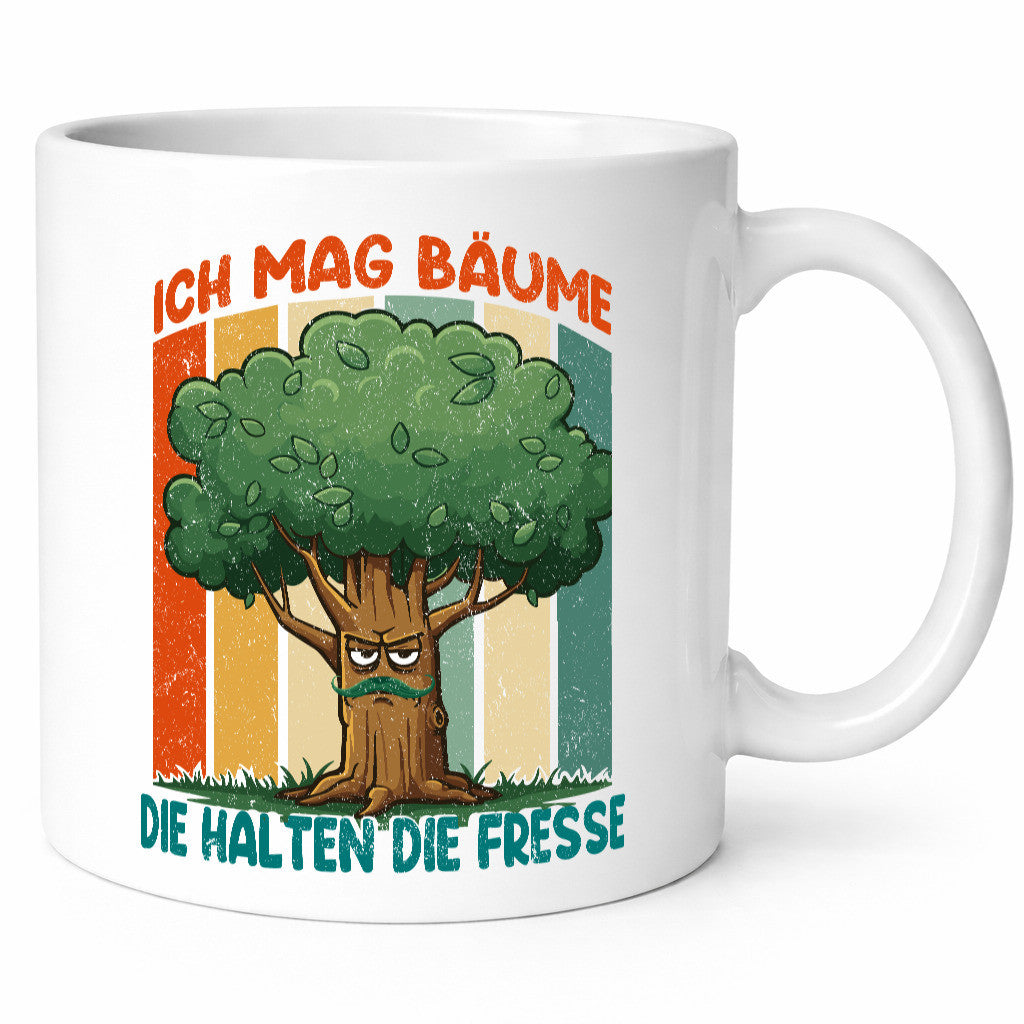 Ich mag Bäume die halten Fresse | v2 lustig Humor Geschenkidee Geschenk Tasse