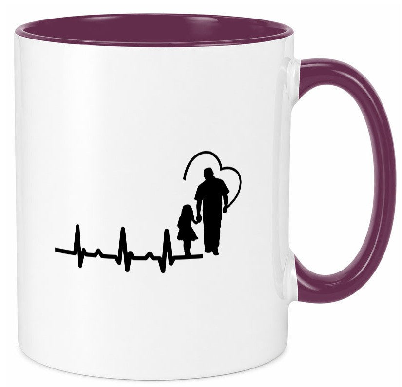 Vater Tochter Herz | Papa Vatertag Vaterliebe lustiger Spruch Geschenk Familie Tasse
