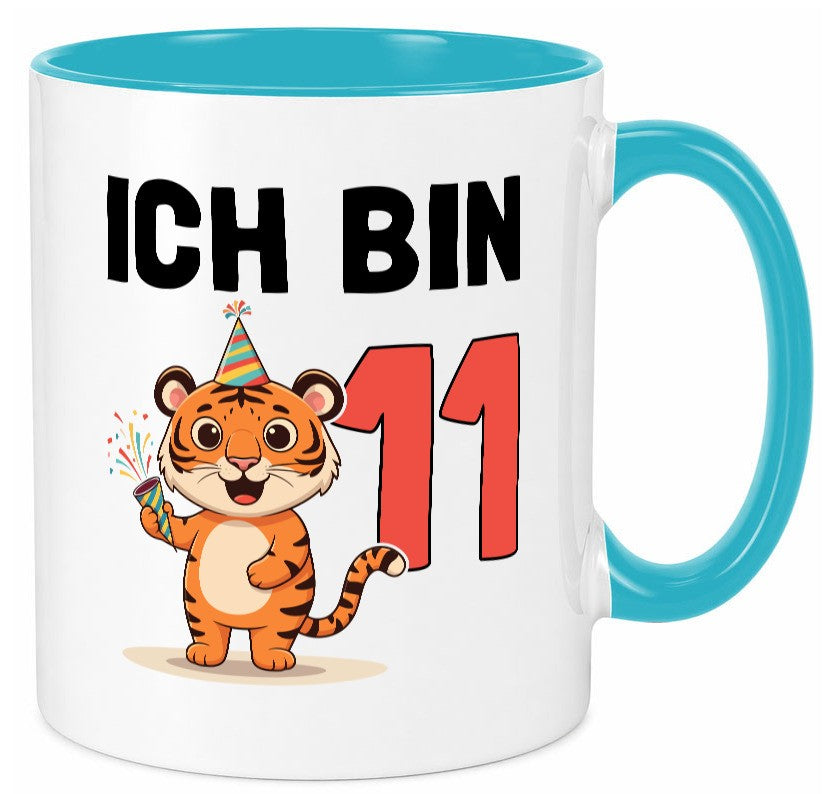 11. Geburtstag | 11 Jahre Tiger lustig Geschenkidee Geschenk Tasse