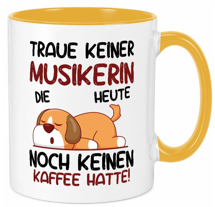 Traue keiner Musikerin | Musik Musikantin lustiger Spruch Geschenk Humor Tasse