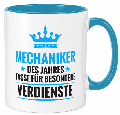 Besonderer Verdienst: Mechaniker | KFZ Werkstatt Geschenkidee Humor Tasse
