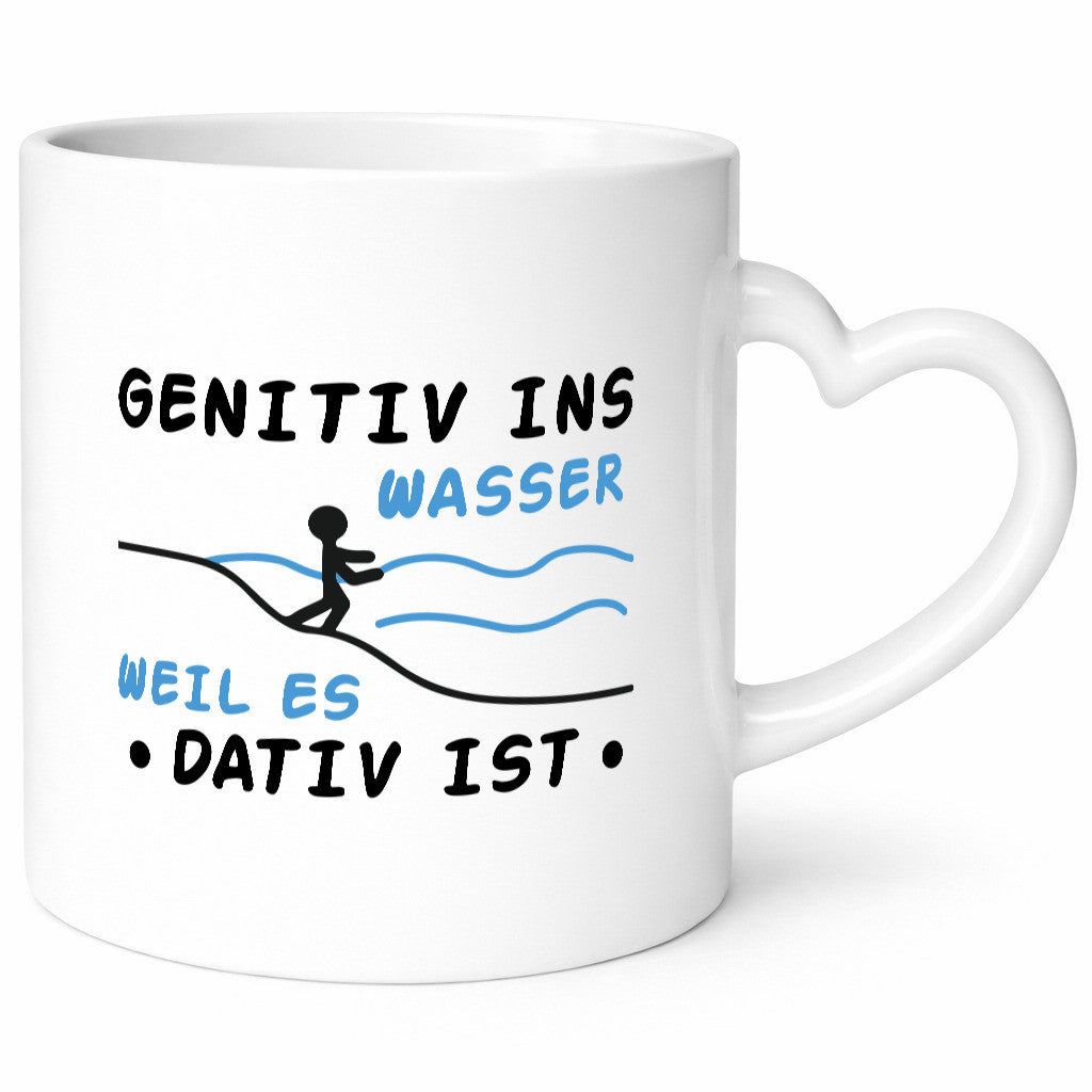 Genitiv ins Wasser, weil es Dativ ist | Mensch Wasser lustiger Spruch Geschenk