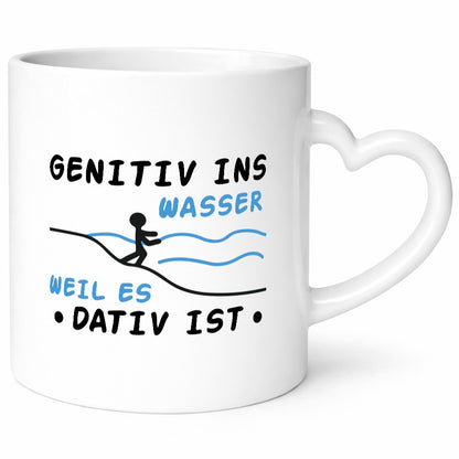 Genitiv ins Wasser, weil es Dativ ist | Mensch Wasser lustiger Spruch Geschenk