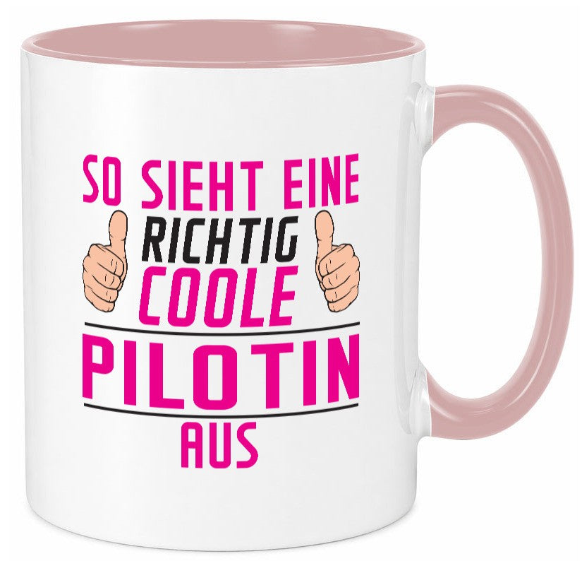 Richtig Coole Pilotin | Definition Piloten Geschenkidee Humor Tasse