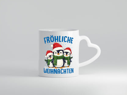 Frohe Weihnachten | Pinguien lustiger Spruch Geschenk Humor Geschenkidee Tasse