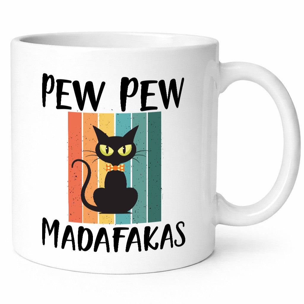 Pew Madafakas! | Katze Tasse Vintage Design Geschenkidee Tierliebhaber Humor