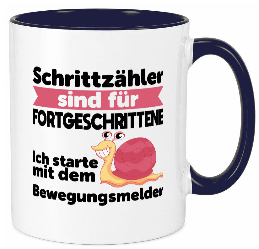 Schrittzähler Fortgeschrittene, Bewegungsmelder | Schnecke Geschenk Humor