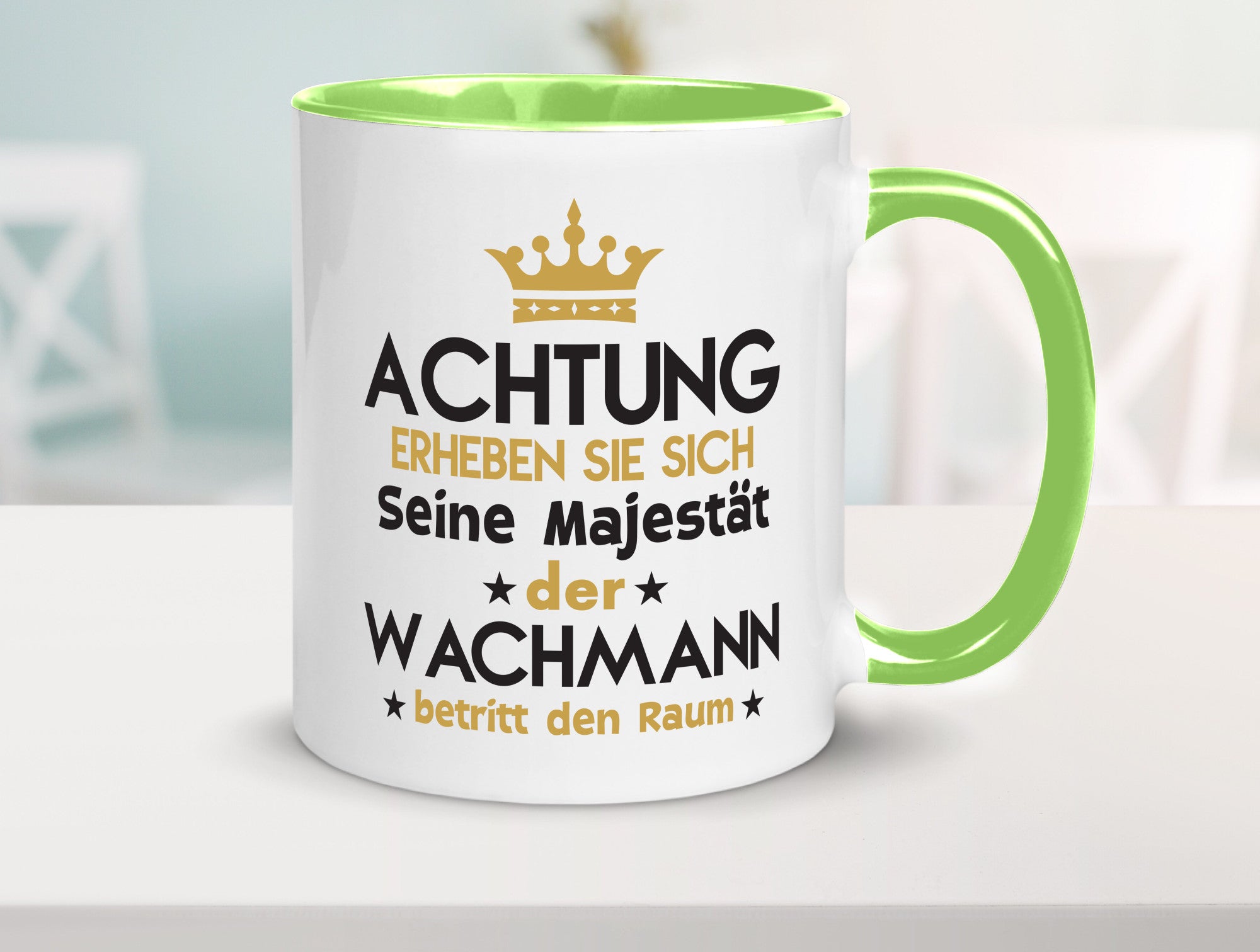 Seine Majestät Wachmann | Wachpersonal Nachtwächter lustiger Spruch Geschenk