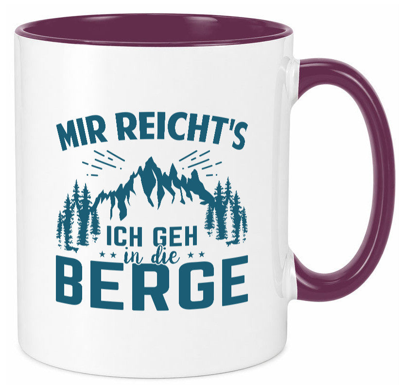 Ich geh in die Berge | Bäume lustig Humor Geschenkidee Geschenk Tasse
