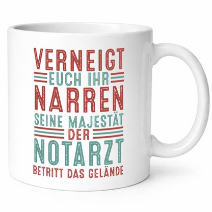 Verneigt euch: Notarzt | Arzt lustig Humor Geschenkidee Geschenk Tasse