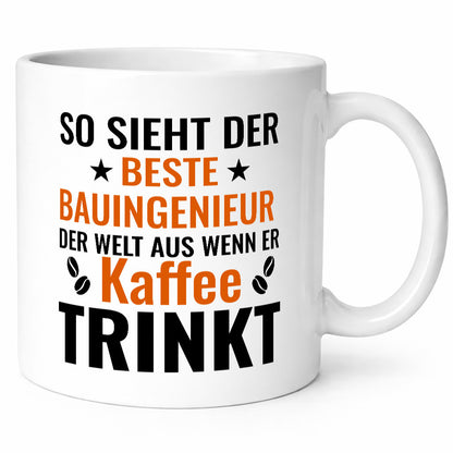 Kaffee trinkt: Bauingenieur | Ingenieur Geschenkidee Humor Tasse