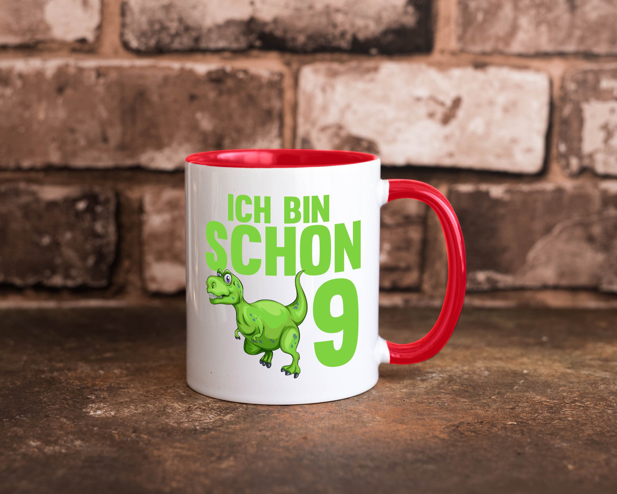9. Geburtstag | 9 Jahre Dino Dinosaurier Geschenkidee Humor Tasse