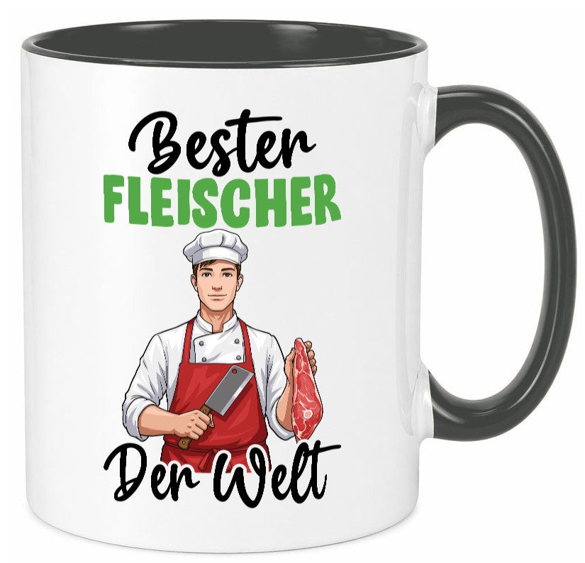 Bester Fleischer | Schlachterei v2 Geschenk Humor Geschenkidee lustiger Spruch Tasse