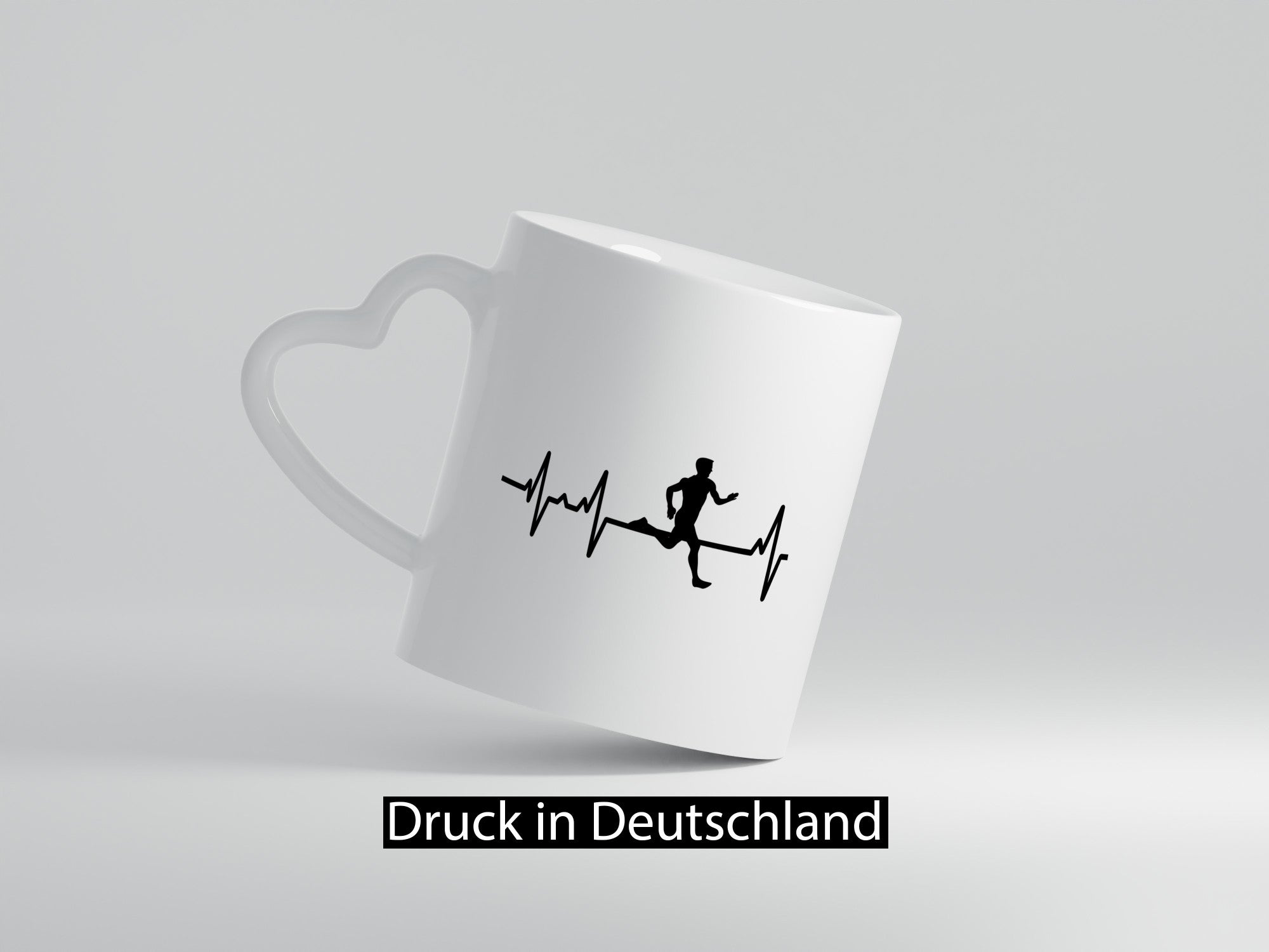 Jogger Herzschlag | Motiv Läufer Marathon Joggen Humor Geschenkidee Tasse
