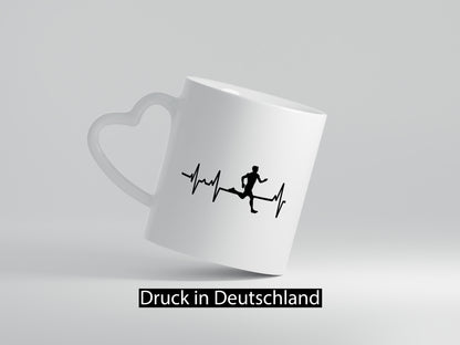 Jogger Herzschlag | Motiv Läufer Marathon Joggen Humor Geschenkidee Tasse