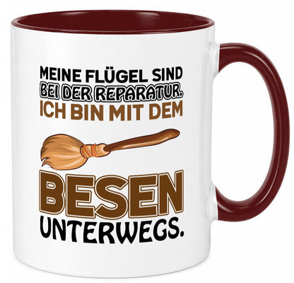 Flügel Reperatur lustig Humor Geschenkidee Geschenk Tasse