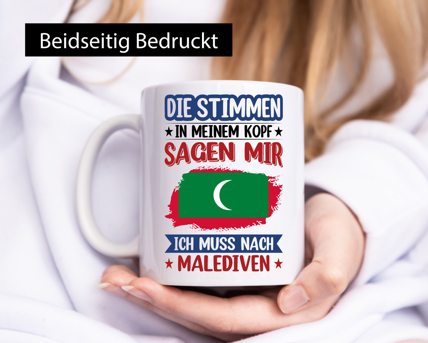 Malediven | Urlaub Stimmen in meinem Kopf Traumland Geschenk Humor Geschenkidee