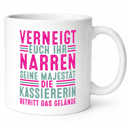 Verneigt euch: Kassiererin Geschenk Humor Geschenkidee lustiger Spruch Tasse