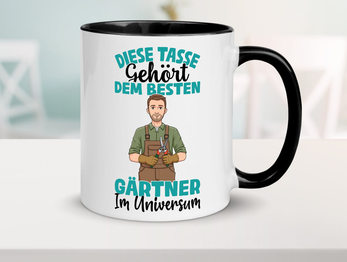 Im Universum: Gärtner | Gartenbau Geschenkidee Humor Tasse