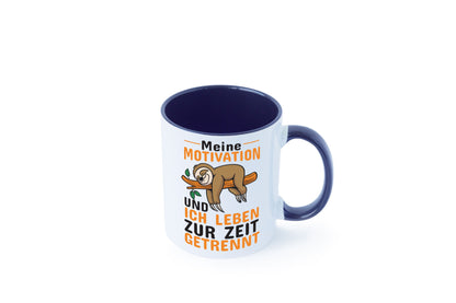 Keine Motivation | Faultier Tasse Büro Humor faul Geschenk Arbeit Kollegen