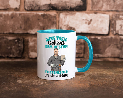 Im Universum: Fliesenleger | Fliesenlegen Bau Geschenk Humor Geschenkidee