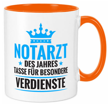 Besonderer Verdienst: Notarzt | Arzt Geschenk Humor Geschenkidee lustiger Tasse