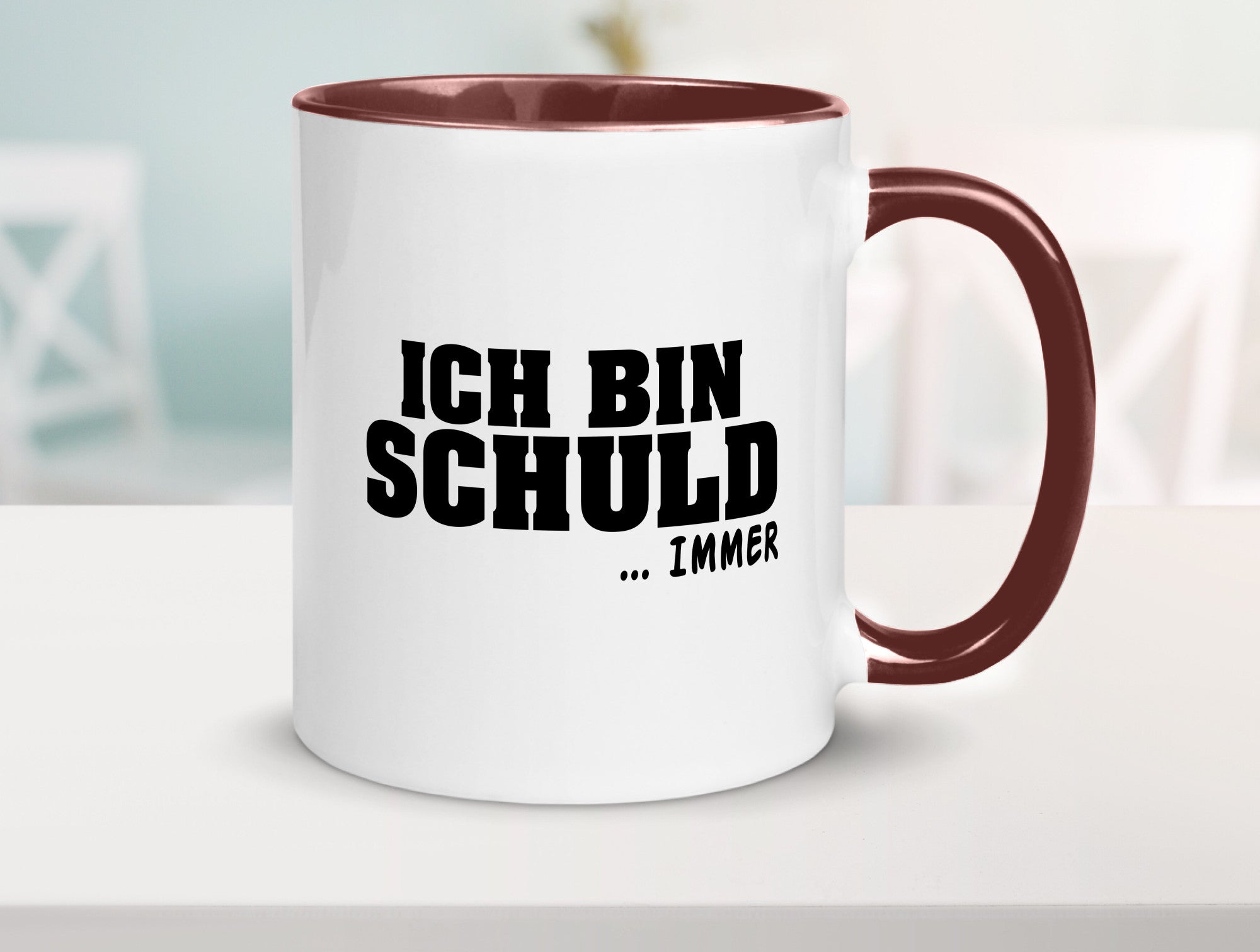 Ich bin Schuld | Schwarze Schaff lustig Humor Geschenkidee Geschenk Tasse