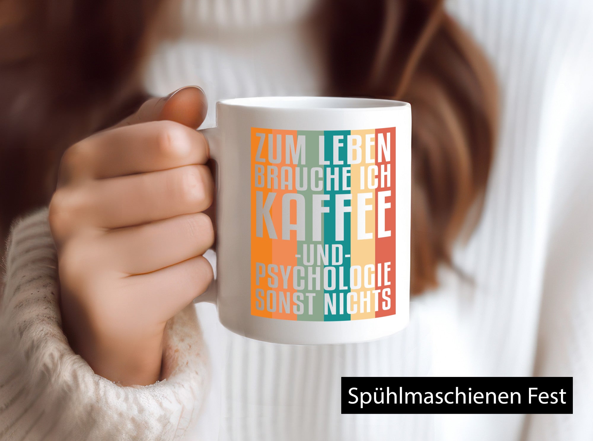 Zum Leben brauch ich Kaffee lustig Humor Geschenkidee Geschenk Tasse