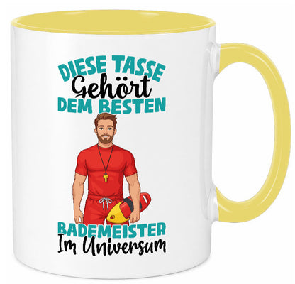 Im Universum: Bademeister | Rettungsschwimmer lustig Humor Geschenkidee Tasse