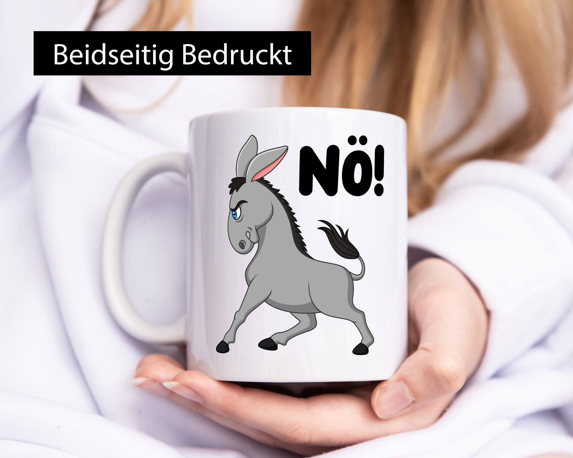 Nö | Sturer Esel hab kein bock lustig Humor Geschenkidee Geschenk Tasse