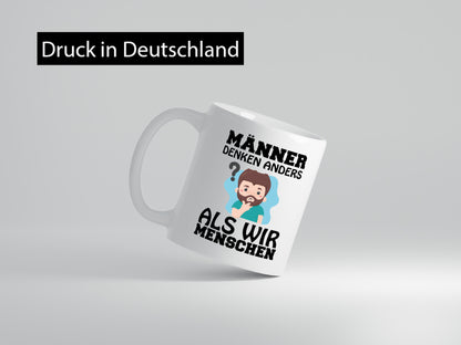 Männer denken anders Geschenkidee Humor Tasse