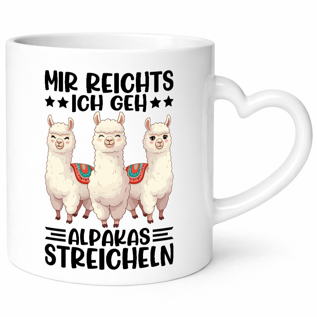 Alpakas Streicheln | Lama Mädchen lustig Humor Geschenkidee Geschenk Tasse