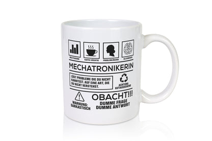 Achtung Probleme Mechatronikerin | KFZ Werkstatt Humor Geschenkidee Tasse