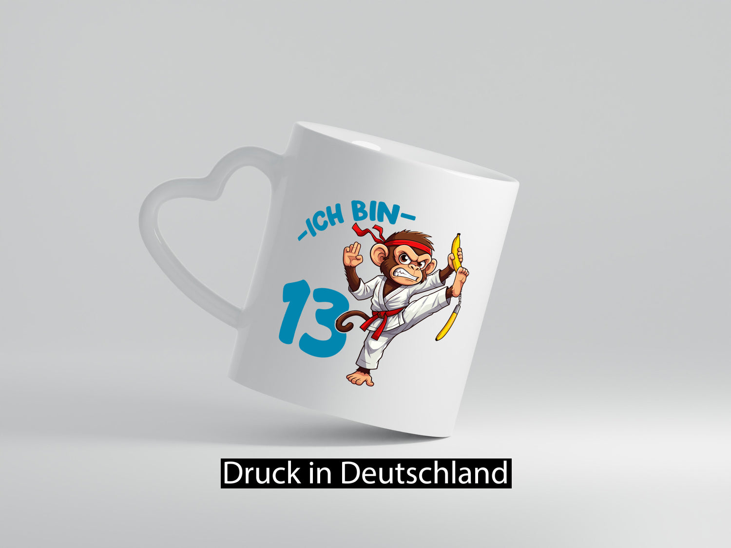 Ich bin 13 | 13. Geburtstag Karate Kampfsport Affe Geschenkidee Humor Tasse